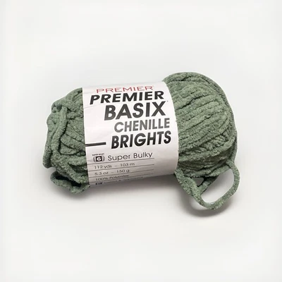 Premier Basix Chenille Brights Yarn-Sage 2126-08 / 1 skein - 112 Yards… 5.3 Oz - Image 1 of 4