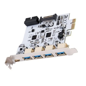 PCIE to USB3.2 GEN1 Expansion Card Type-A Type-C PCI Converter for LINUX - Afbeelding 1 van 11