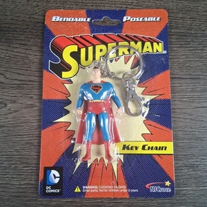 Superman Key Chain DC Comics Bendable Posable 3" Figure Keychain - Picture 1 of 3