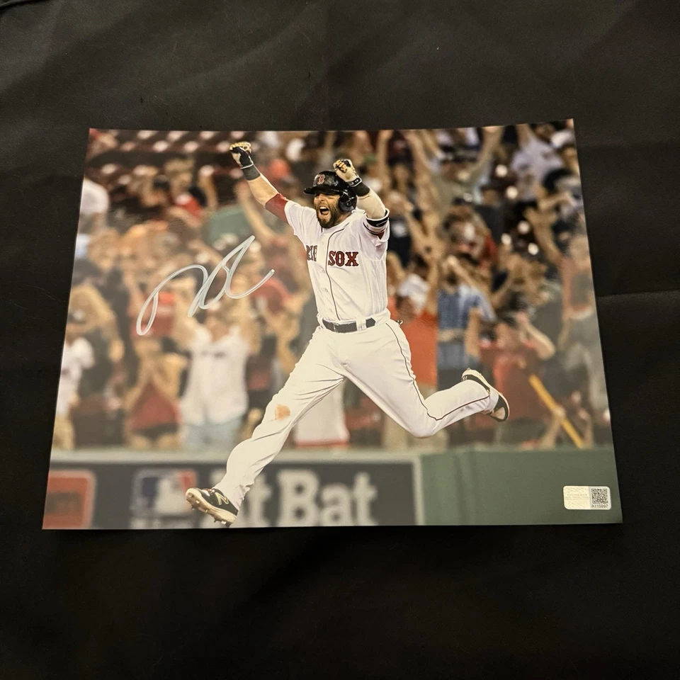 Foto autografiada por Dustin Pedroia Medias Rojas de Boston 8X10 Steiner certificado de autenticidad Foto 1 de 1
