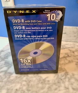 Disco DYNEX DVD-RW 4X 120Min 4.7GB Regrabable 10 Nuevo y Sellado de Fábrica - Imagen 1 de 8