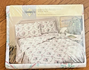 Hoja plana completa floral sin percal de hierro Jc Penney Home Collection nueva en paquete - Imagen 1 de 5
