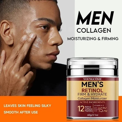 Men's Retinol Face Cream Anti-Aging Collagen Moisturizer Wrinkle Repair 60g UK