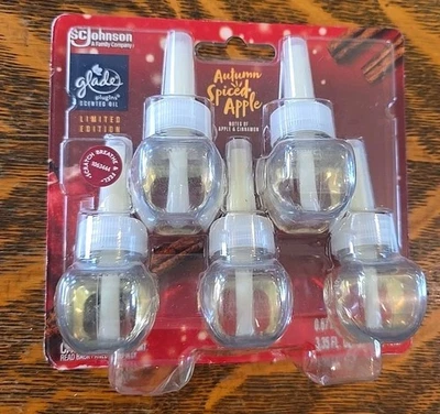 5-Pack Glade Scented Oil Refills - Autumn Spiced Apple - Limited Edition - NEW  - Image 1 of 2
