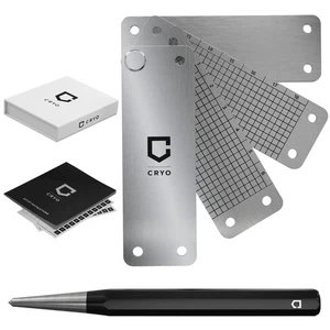 Crypto Seed Phrase Storage Metal Plate - Cold Wallet Bitcoin 12 to 24 Word St... - Picture 1 of 8