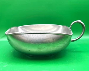 Plato de salsa vintage Royal Holland peltre salsa barco KMD Tiel mediados de siglo moderno - Imagen 1 de 9
