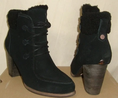 UGG Australia ANALISE Negro Gamuza Piel de Oveja Botines Talla US 9 NUEVO #1008620 Foto 1 de 4