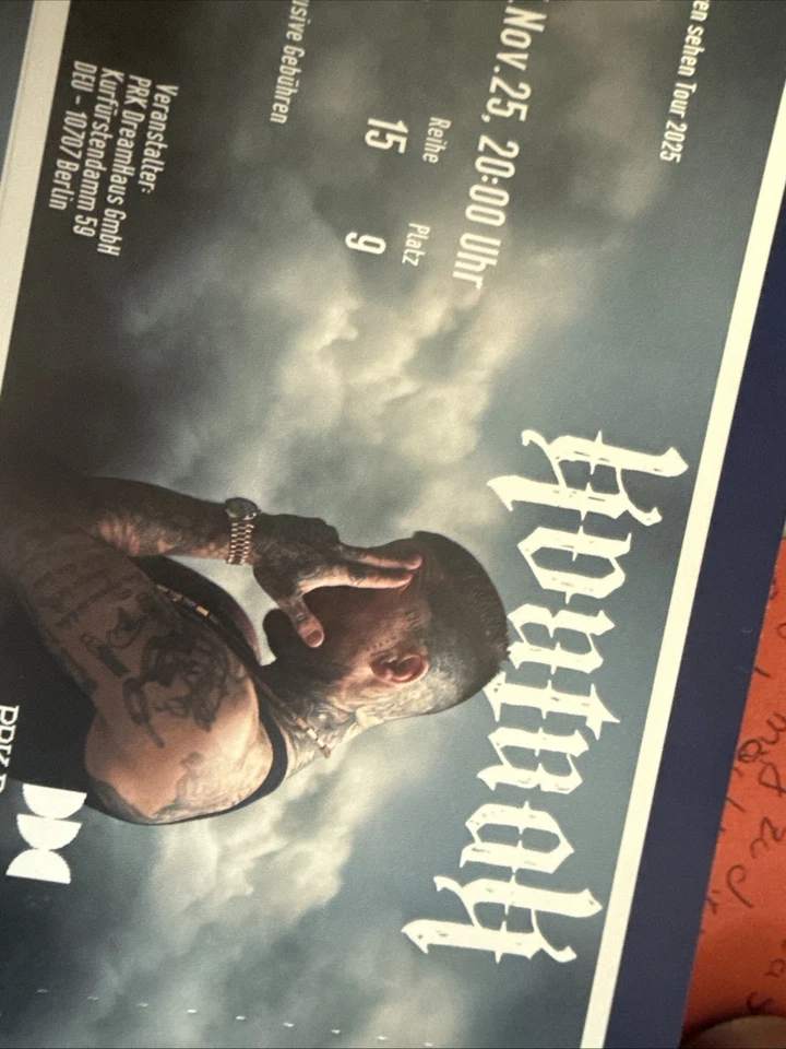 1 Ticket Kontra K Live In Berlin 25.11.2025 - Bild 1 von 1