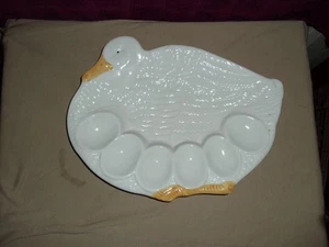 Plato de huevo de pato de 11" ~ Tiene capacidad para 6 - Imagen 1 de 3