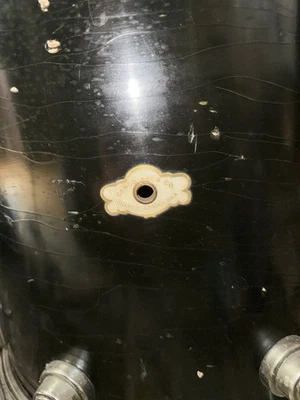 Insignia de chanute de tambor Tom de piso negra CAMCO usada 16x16 Foto 1 de 4