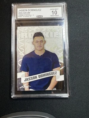 Jasson Dominguez 2020 Leaf Prized Rookie CCG 10 RC - Image 1 of 2