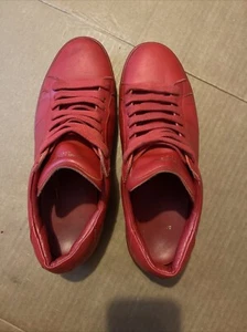 Saint Laurent Sl/01 Leather Sneaker Red Size 42.5 / US 9.5 M - Picture 1 of 5