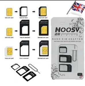 3x Nano SIM Card to MICRO Standard SIM Adapter converter SET For iPhone &Samsung - Picture 1 of 3
