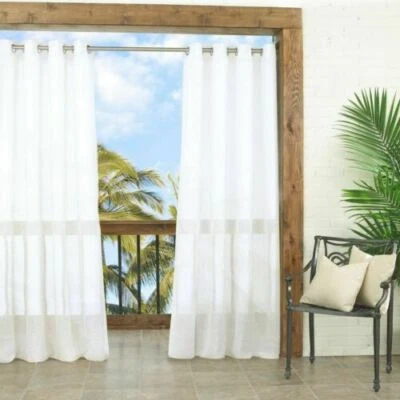 Waverly Sun N Shade Resort Panel Transparente Interior/Exterior 95"L Blanco (1 Panel) Foto 1 de 2