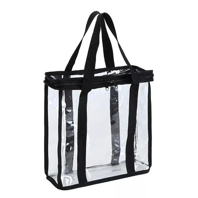 Paquete de 3 bolsas transparentes de almacenamiento de discos de vinilo LP con cremallera y asas para 108 álbumes NUEVO Foto 1 de 4