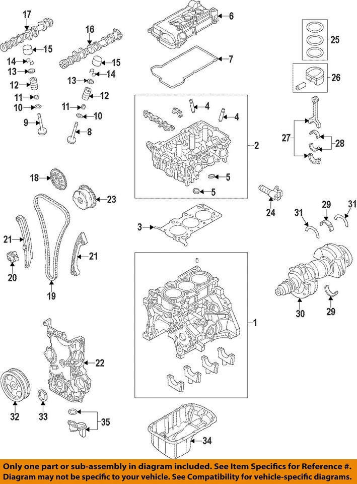 Piezas de motor MITSUBISHI OEM 14-24 Mirage G4 - Junta de cubierta de válvula 1035B076 Foto 1 de 1