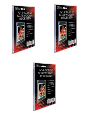 (Pack de 3) Portatarjetas Coleccionables Ultra Pro 4 Tornillos Atornillados Estándar Empotrado Foto 1 de 3