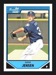2007 Bowman 1st Baseball #BP61 Aaron Jensen White
