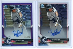 2018 Bowman Chrome Draft Ryder Green Auto Lot - Base and Purple Ref #'d 166/250 - Bild 1 von 2