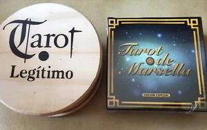 MARSEILLE MARSELLA RARE ROUND TAROT DECK WITH WOOD BOX NEW UNUSED - Picture 1 of 4