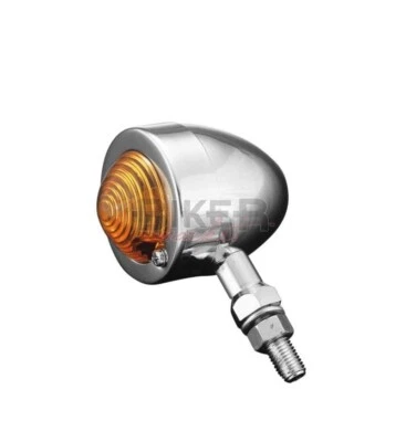 Blinker Blinker Bullet Motorrad Custom Harley Universell Metall Chrom - Bild 1 von 2