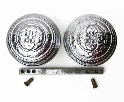 Pair of Antique Vintage Eastlake Victorian Ornate Door Knobs w/ Spindle Salvage - Image 1 of 4