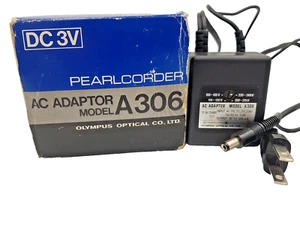 Adaptador de CA Olympus A306 DC 3V para Pearlcorders - Coleccionable de colección - Raro - Imagen 1 de 10