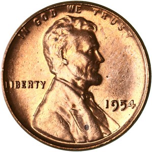 1954 P Lincoln Wheat Cent - Bu