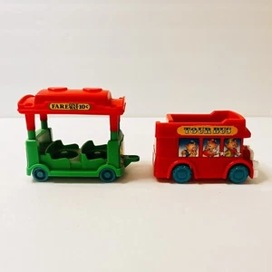 ⭐️ Vintage Disney Railway Giocattolo Plastica Tram Treno Auto Minnie Topolino Vintage - Foto 1 di 4