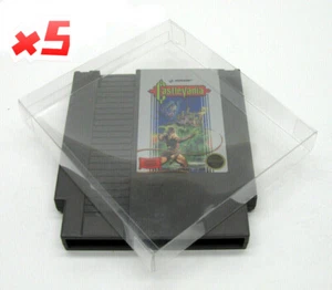 5x NINTENDO NES GAME CARTRIDGE - CLEAR PROTECTIVE BOX PROTECTOR SLEEVE CASE - Picture 1 of 10