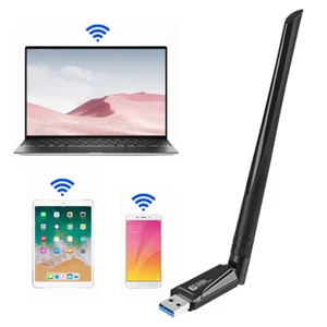 WiFi 6 USB Adapter Driver Free Dual Band 2.4G&5GHz USB WiFi Network Network Card - Bild 1 von 12