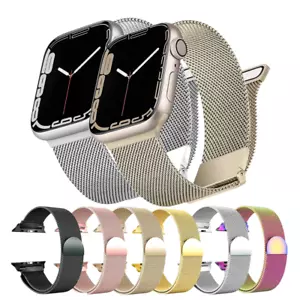 Magnetic Milanese Watch Bands Stainless Steel Mesh Band Strap for Apple Watch  - Picture 1 of 9