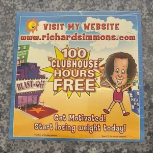 Richard Simmons - Blast Off 100 Clubhouse Hours Free CD ROM 2001 Sealed - Afbeelding 1 van 2