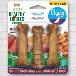 Nylabone Healthy Edibles Puppy Natural Long Lasting Dog Chew Treats Roast Bee - Picture 1 of 6