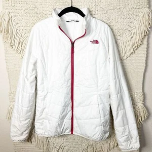 NORTH FACE white and pink 2-in-1 puffer jacket M - Picture 1 of 13