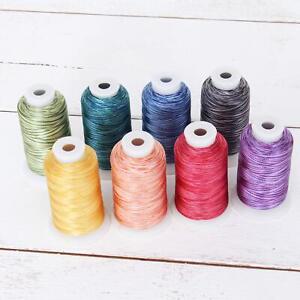 Threadart Variegated Polyester Embroidery Thread Set - 8 Tonal Colors 40wt 1000M