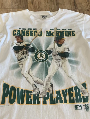 Vintage 1997 Lee Sport Oakland A’s Jose Canseco Mark McGwire T-Shirt Men’s M Cover