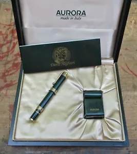 Nueva pluma estilográfica Aurora Dante Alighieri LE #1463 1995 - pluma ancha 18 k + tinta LE - Imagen 1 de 12