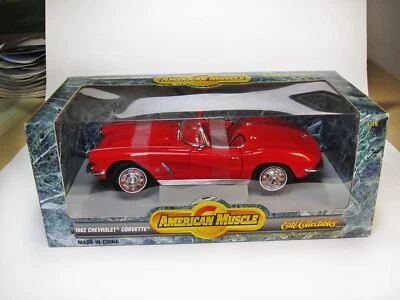 Chevrolet Corvette 1962 convertible Ertl American Muscle rojo modelo diecast 1:18 Foto 1 de 3