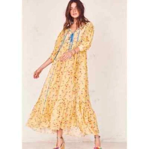 Maxi Vestido Bex Floral LoveShackFancy Mangas Largas - Imagen 1 de 7