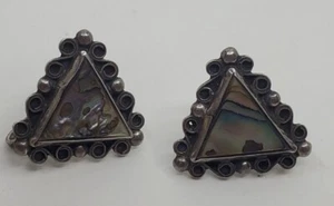 Vintage Silver Mexico Earrings Screwback - Picture 1 of 9