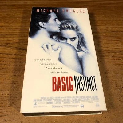 Basic Instinct  VHS Movie VCR Video Tape Used Sharon Stone Michael Douglas - Image 1 of 4