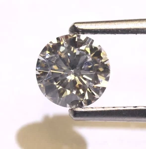 Diamante redondo brillante certificado GIA .52ct F SI1 vintage natural - Imagen 1 de 6