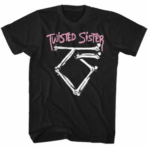 Twisted Sister Bone Band Logo Men's T Shirt 70's Metal Band Music Merch - Picture 1 of 3