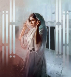 Prinzessin Leia Todesstern Pläne helfen mir Obi-Wan Star Wars Eine neue Hoffnung bildende Kunst - Bild 1 von 7