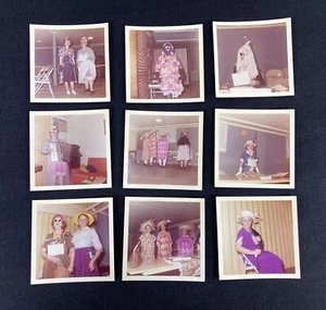 Vtg Costume Party Photos 1962 Pictures Granny Hawaiian Dress Up Halloween - Picture 1 of 8