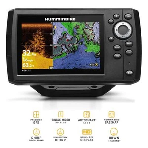 Humminbird Echolot GPS Seekartenplotter - Helix 5 Chirp GPS DI G3 Down Imaging - Bild 1 von 4