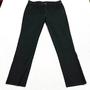 Vuori Pants Mens 36x31 Black Canvas Chino Flat Front Straight Fit Stretch - Picture 1 of 10