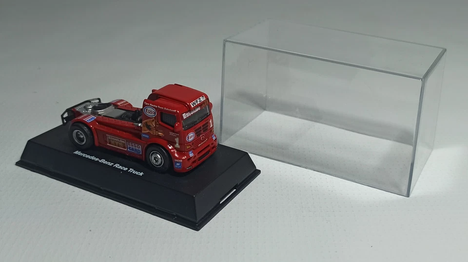 NEW-RAY MERCEDES-BENZ RACE TRUCK RED CAB 1:87 DIECAST TOY CAR w/ CASE - Image 1 of 4