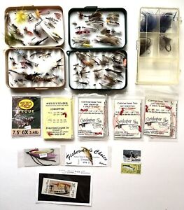 Vintage Fly Fishing Flies Assort 1980s Jim Vincent’s Christopher Fave Hand Tied